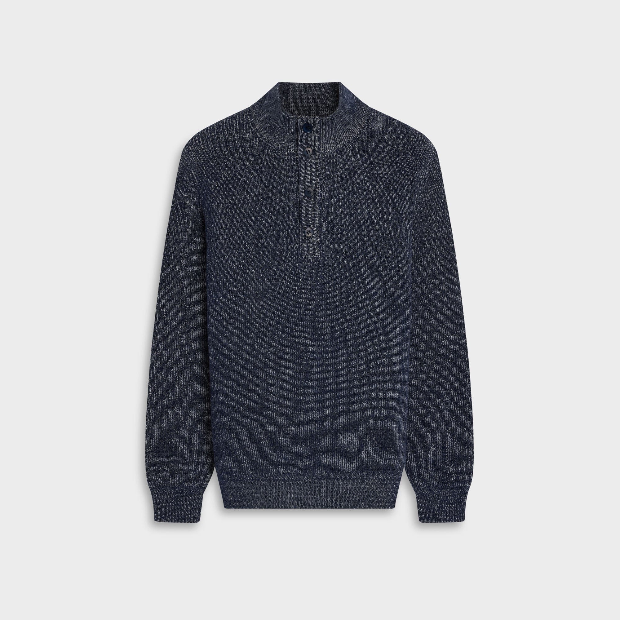 Bugatchi Sweaters Two-Tone Rib Mock Neck Sweater
