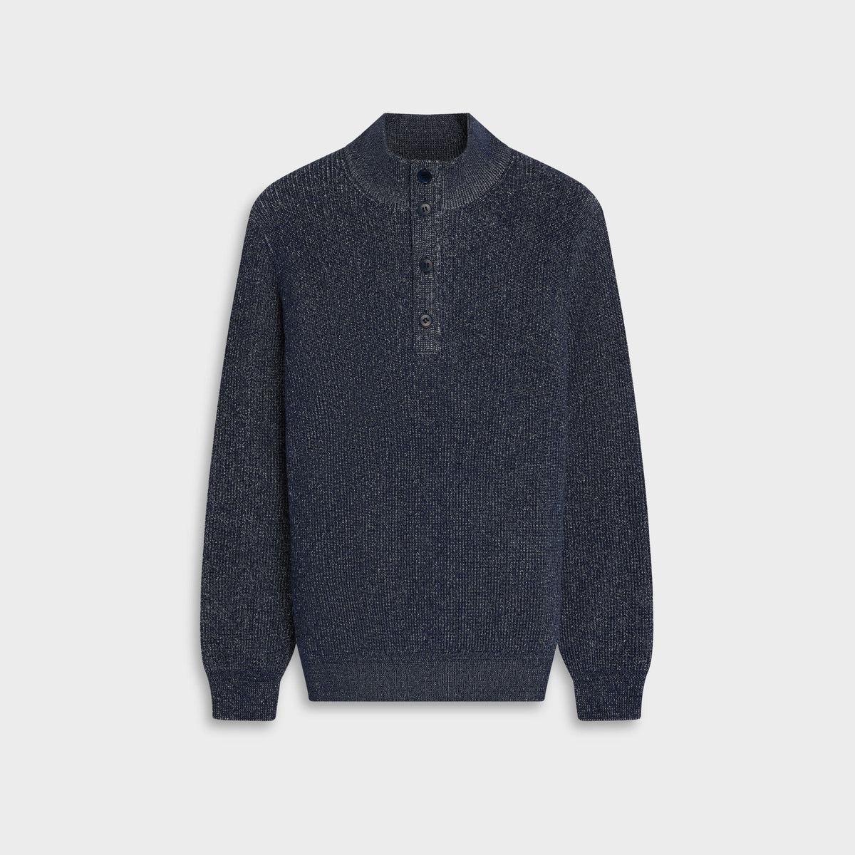 Bugatchi Sweaters Two-Tone Rib Mock Neck Sweater