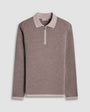 Bugatchi Sweaters Walnut / M Melange Quarter Zip Polo Sweater
