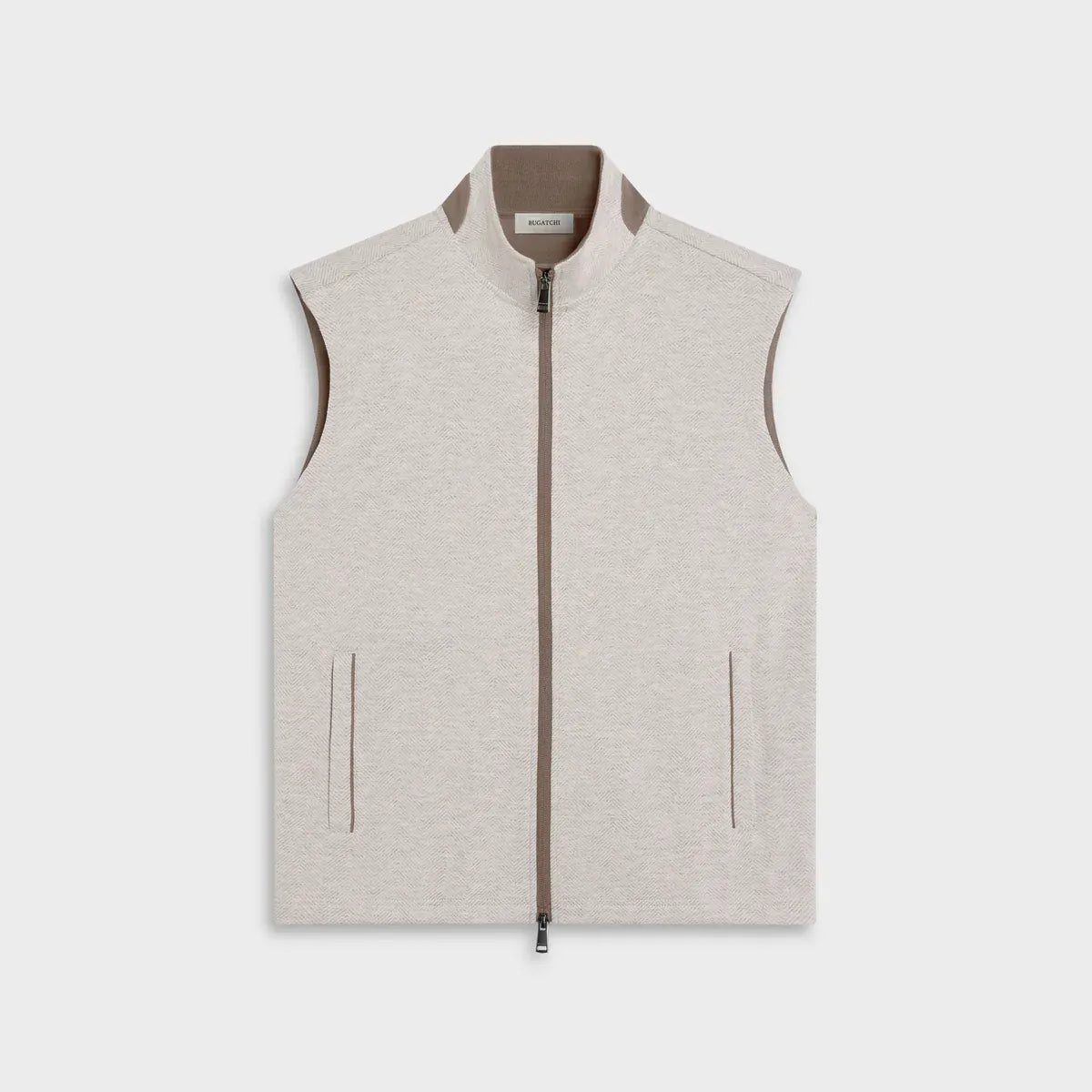 Bugatchi Vest Chevron Knit Zip Vest