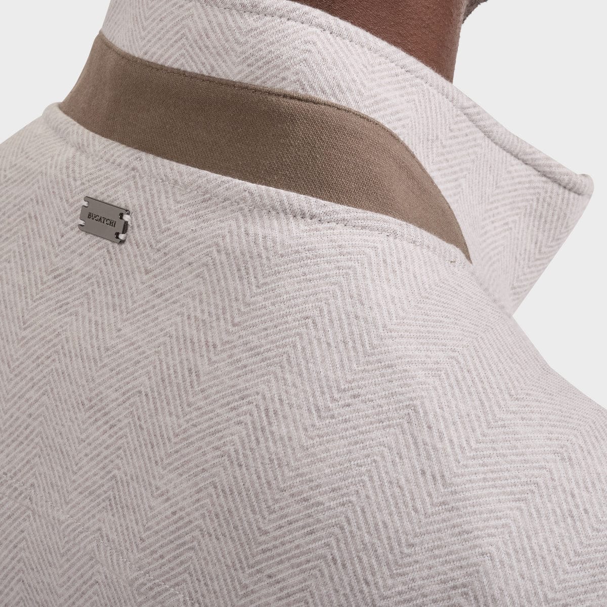 Bugatchi Vest Chevron Knit Zip Vest