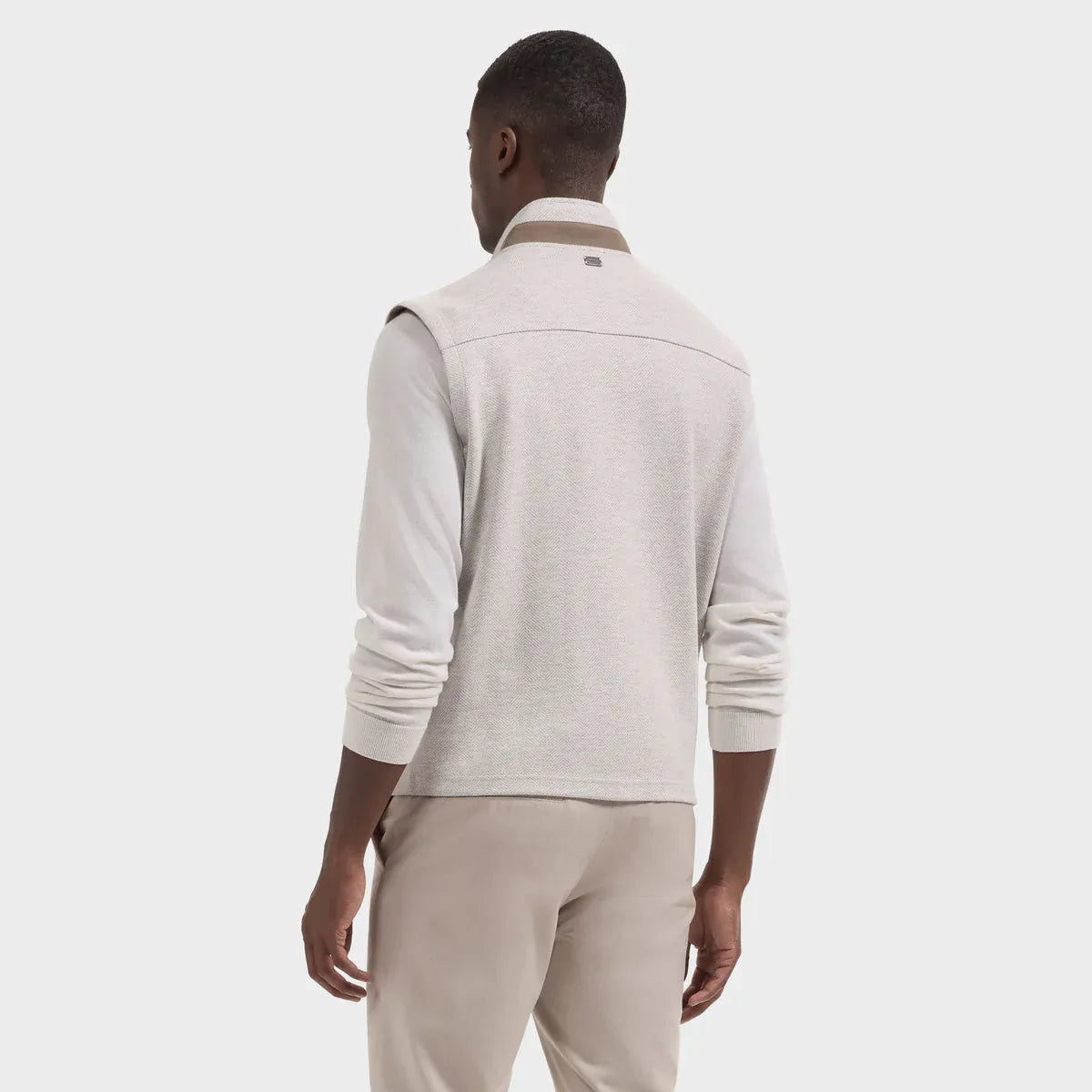 Bugatchi Vest Chevron Knit Zip Vest