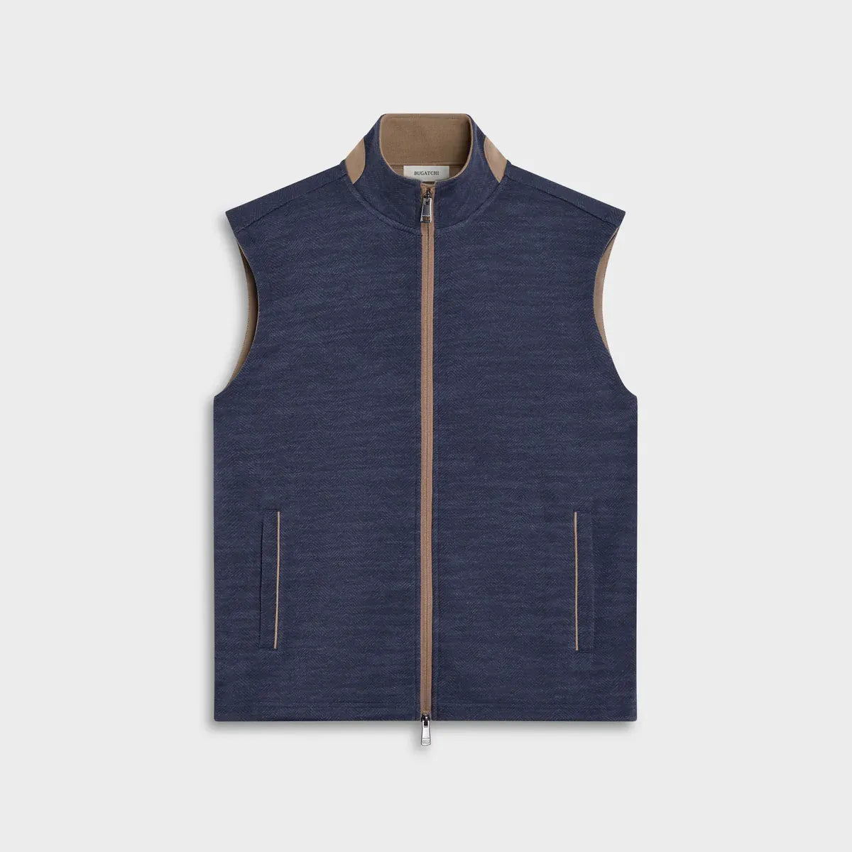 Bugatchi Vest Chevron Knit Zip Vest
