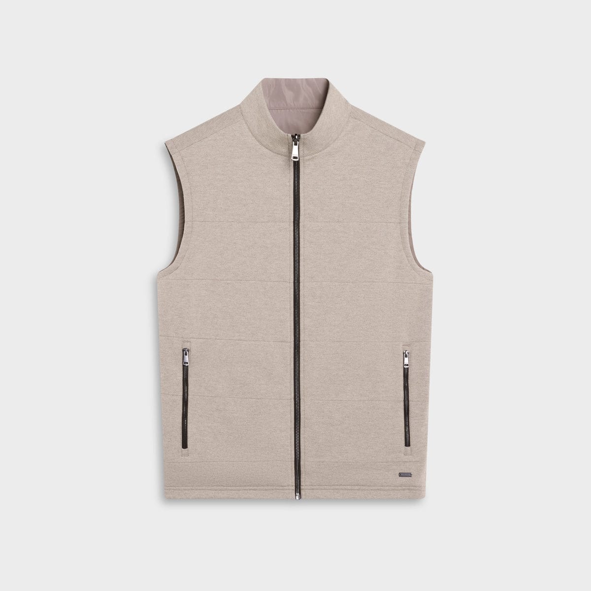 Bugatchi Vest Reversible Micro Stripe Zip Knit Vest