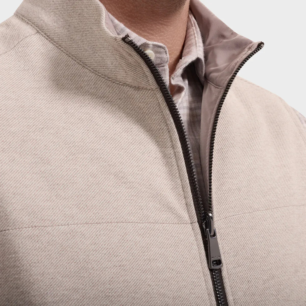 Bugatchi Vest Reversible Micro Stripe Zip Knit Vest