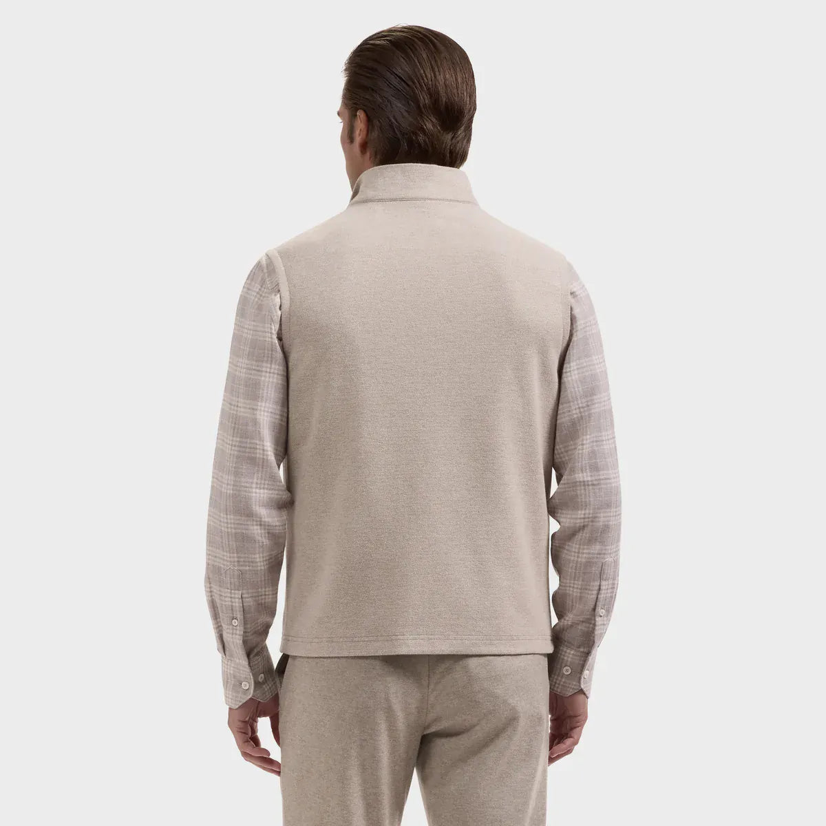 Bugatchi Vest Reversible Micro Stripe Zip Knit Vest