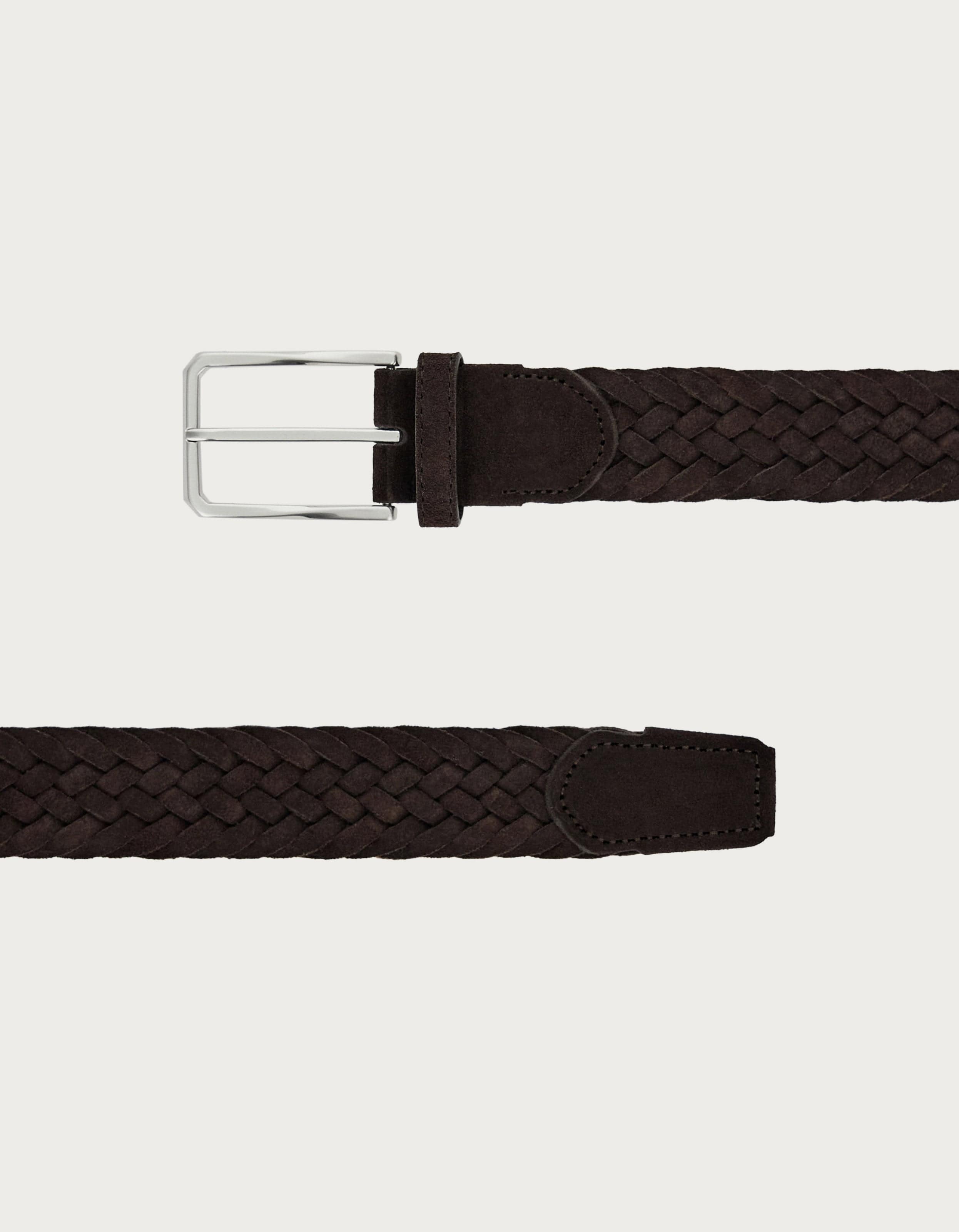 Canali Belt Braided Suede Belt