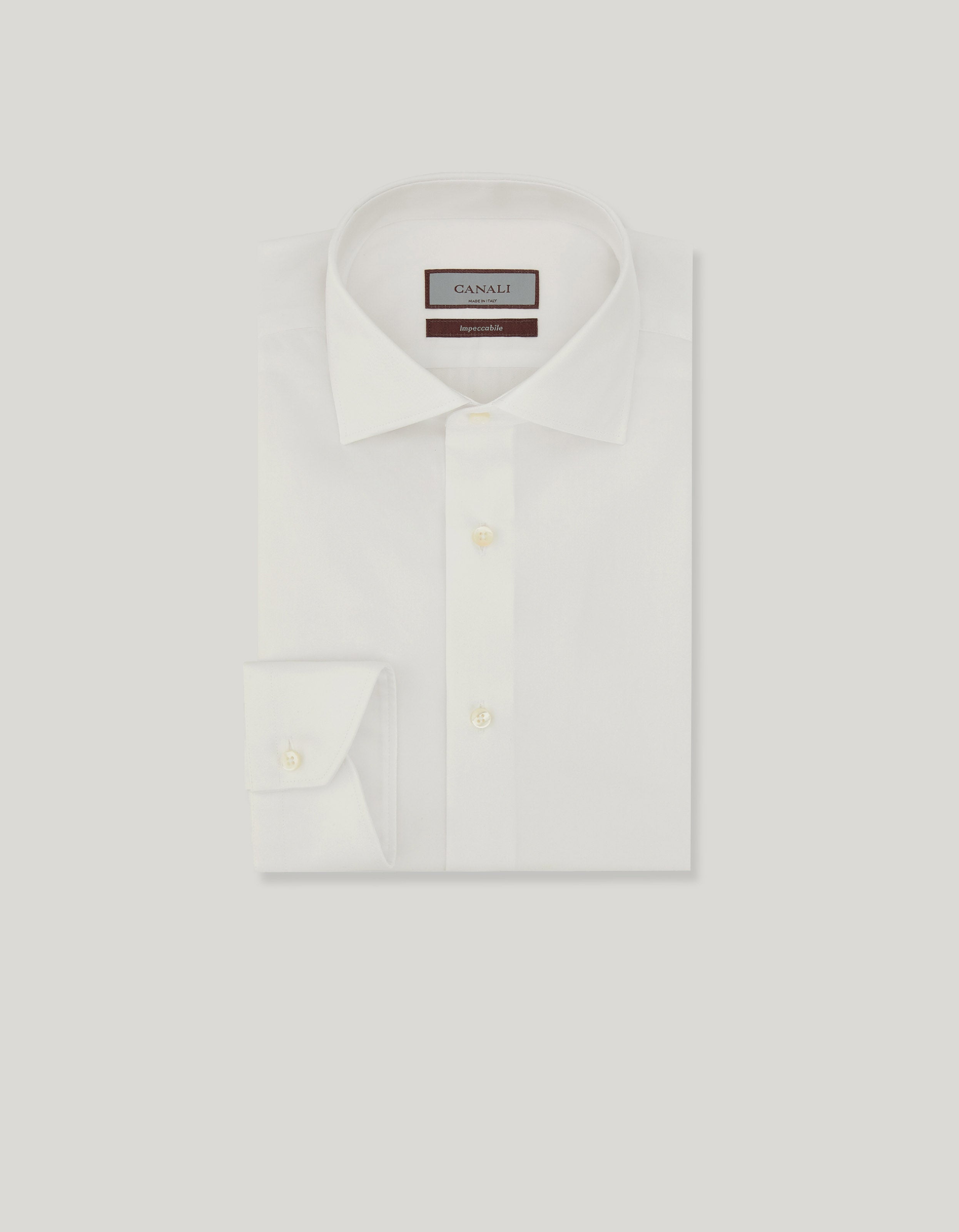 Canali Dress Shirts White / 38 Impeccabile Regular Fit Shirt in White Cotton