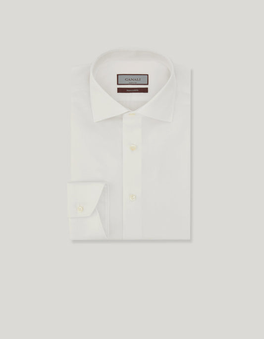 Canali Dress Shirts White / 38 Impeccabile Regular Fit Shirt in White Cotton