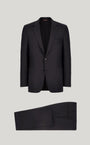 Canali Suits Black / 48 / Regular Canali Suit in Black Wool