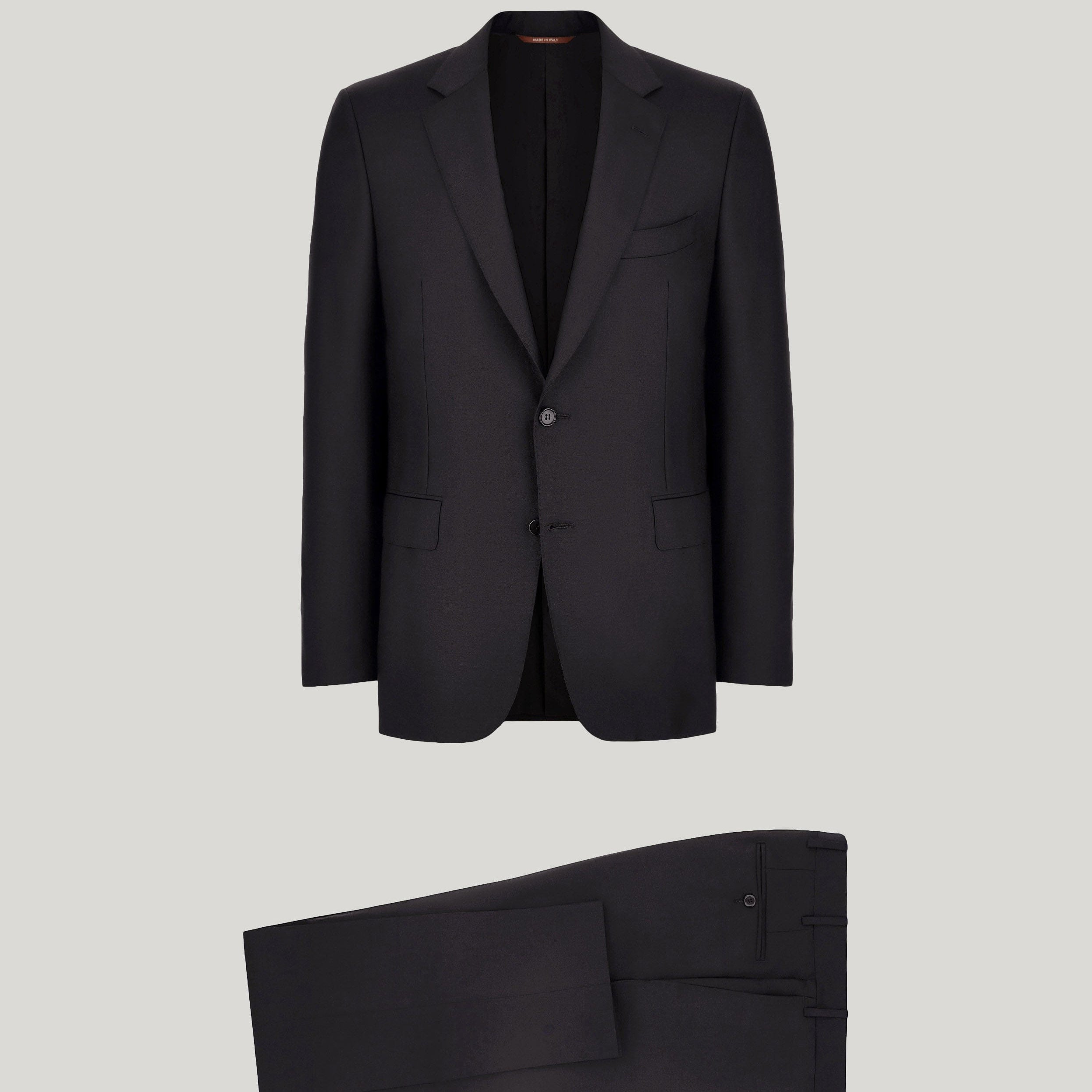Canali Suits Black / 48 / Regular Canali Suit in Black Wool