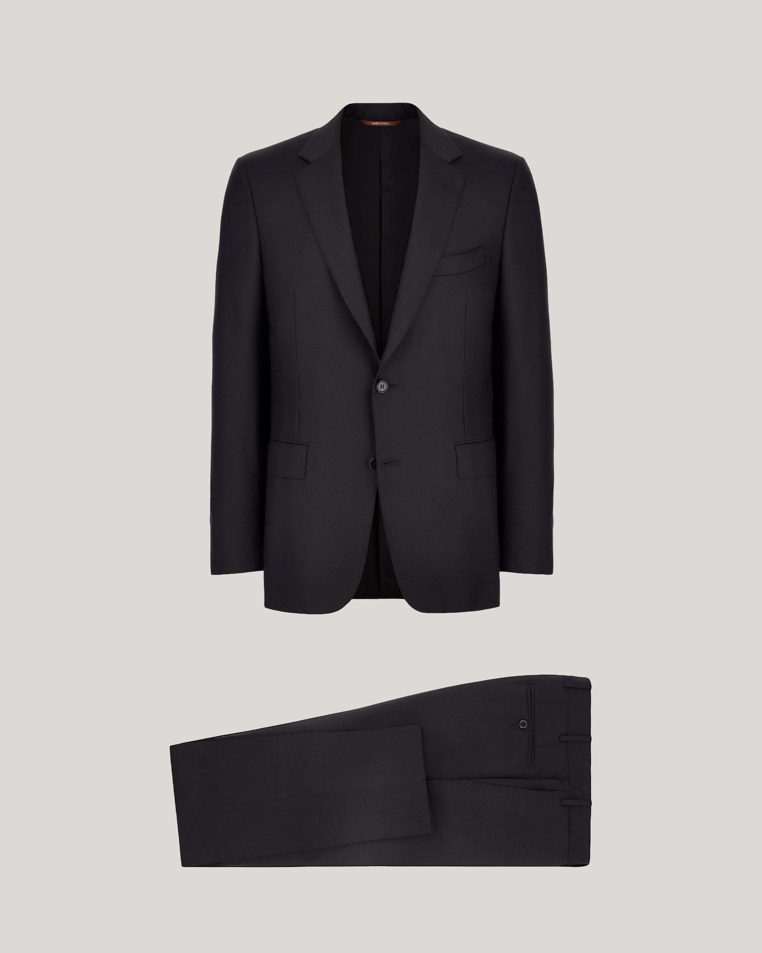 Canali Suits Black / 48 / Regular Canali Suit in Black Wool