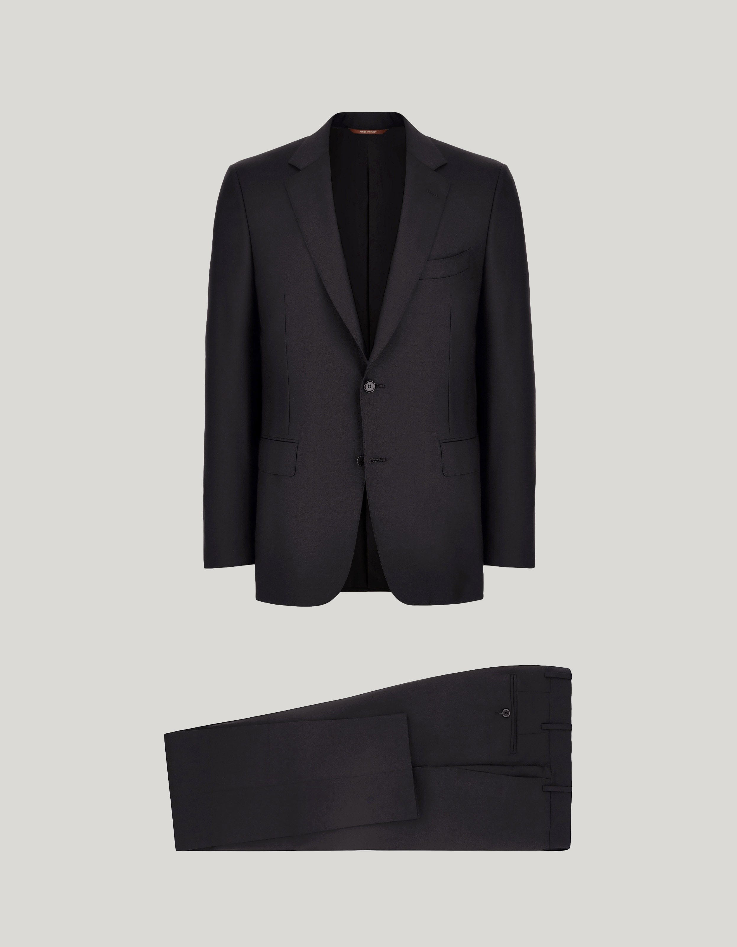 Canali Suits Black / 48 / Regular Canali Suit in Black Wool