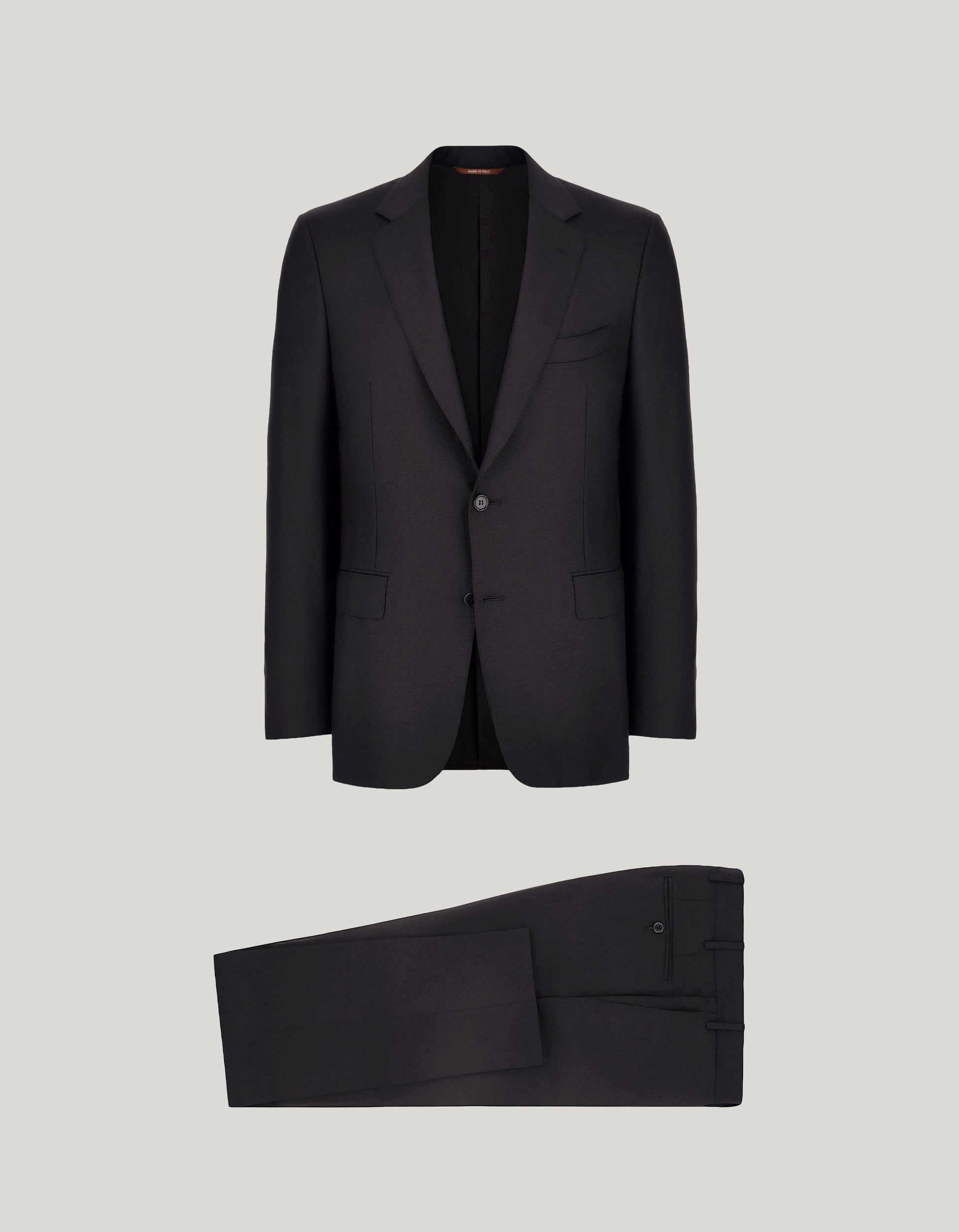 Canali Suits Black / 48 / Regular Canali Suit in Black Wool