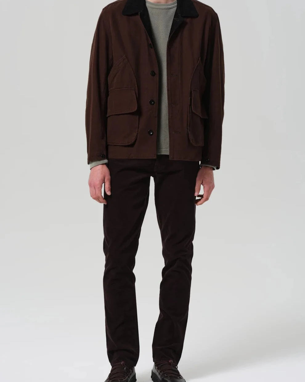 Citizens Of Humanity 5-Pockets DK ESPRESSO (DK GREEN) / 31 Gage Slim Straight Stretch Corduroy