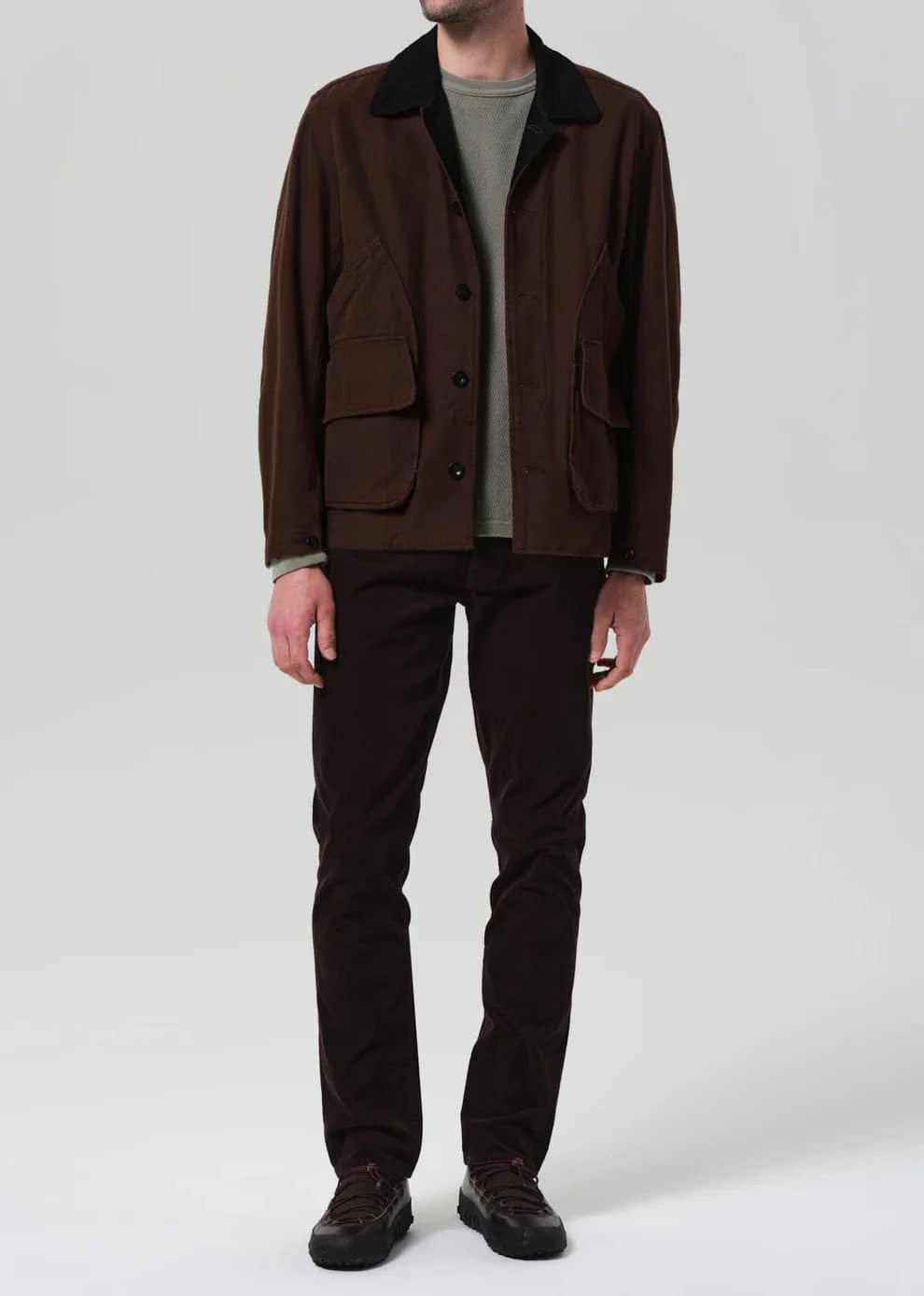 Citizens Of Humanity 5-Pockets DK ESPRESSO (DK GREEN) / 31 Gage Slim Straight Stretch Corduroy