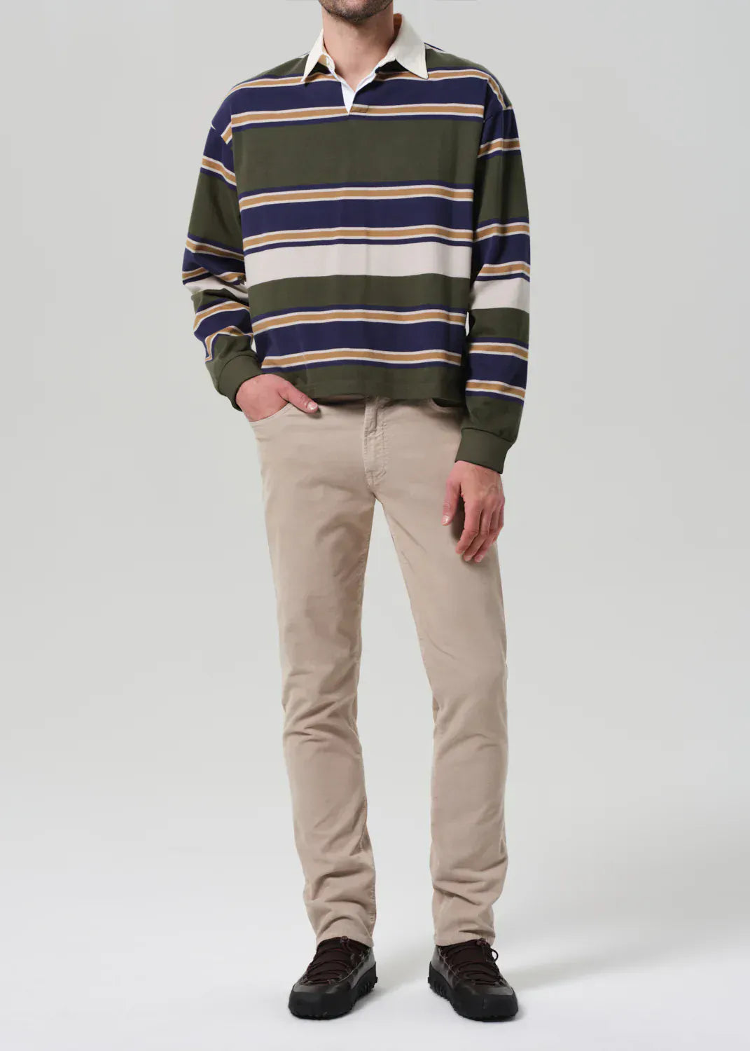 Citizens Of Humanity 5-Pockets Gage Slim Straight Stretch Corduroy in Wheat