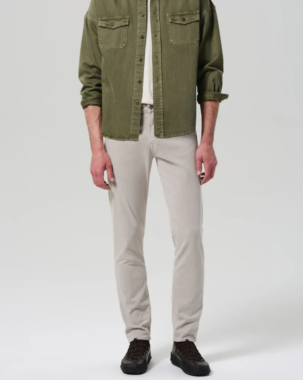 Citizens of Humanity 5-Pockets London Tapered Slim Brushed Sateen in Caraway