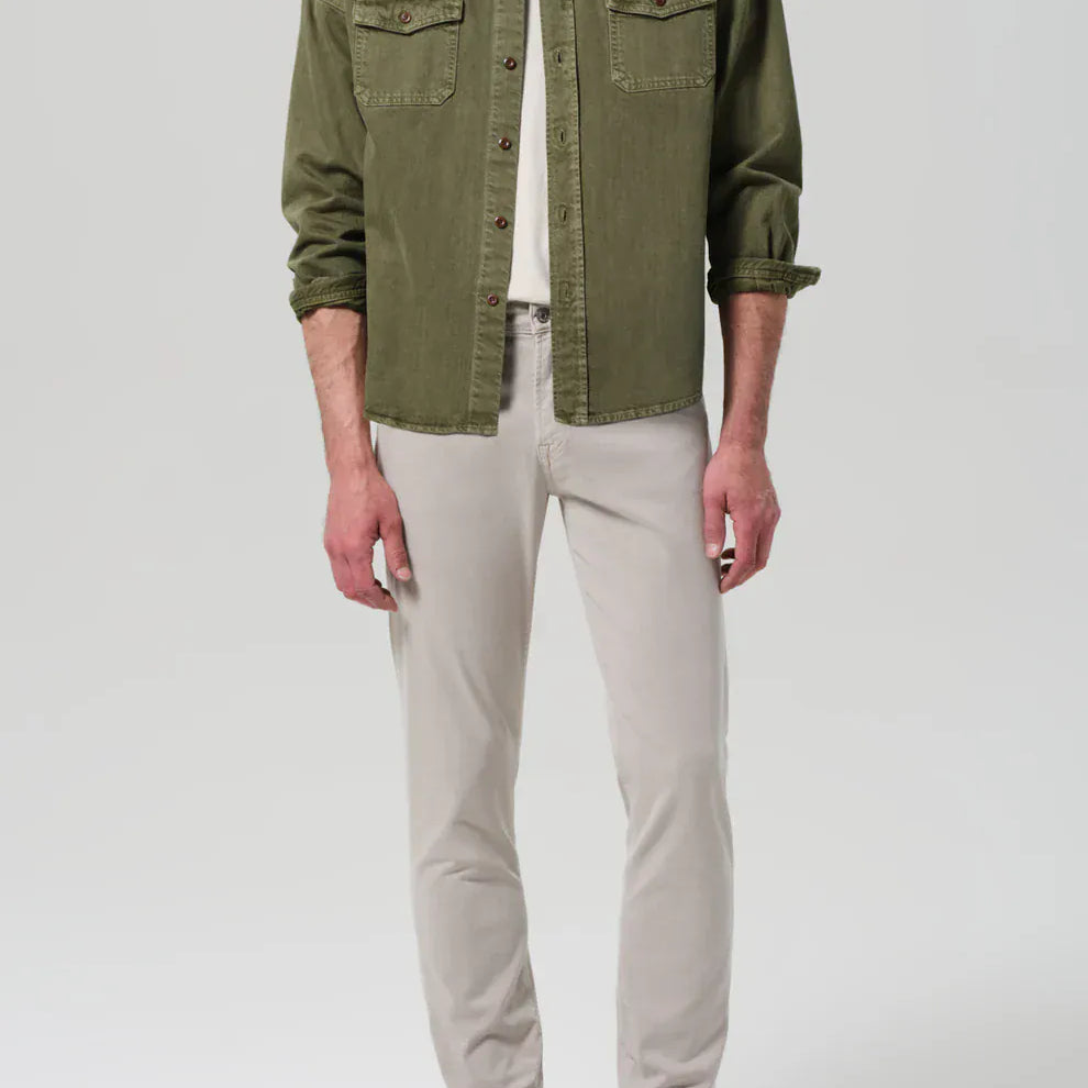 Citizens of Humanity 5-Pockets London Tapered Slim Brushed Sateen in Caraway