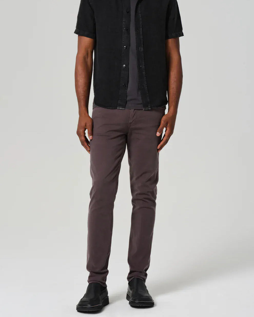 Citizens of Humanity 5-Pockets London Tapered Slim Brushed Sateen in Gravel