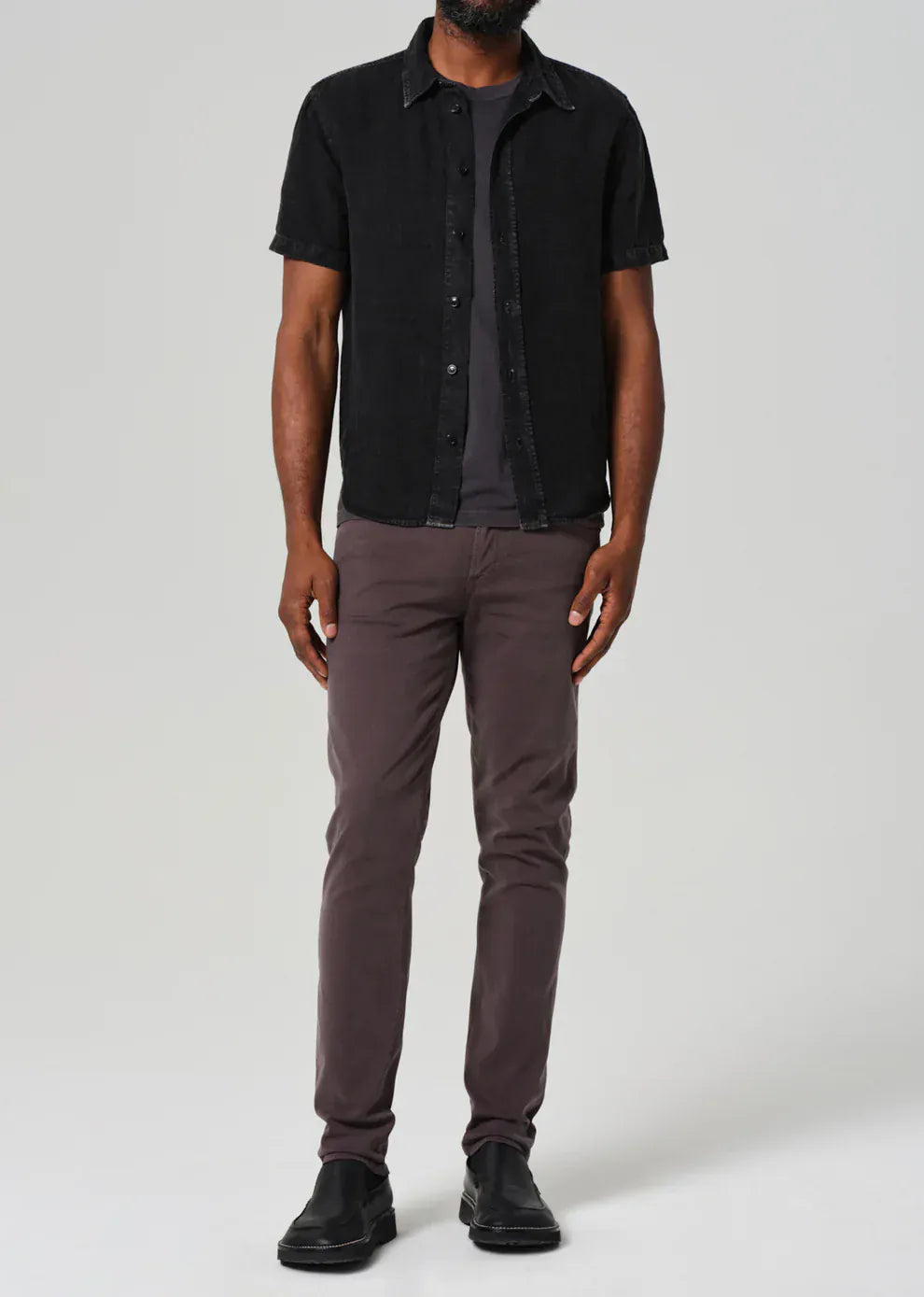 Citizens of Humanity 5-Pockets London Tapered Slim Brushed Sateen in Gravel