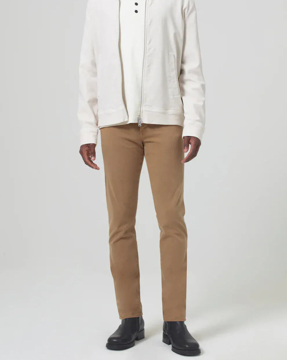 Citizens of Humanity 5-Pockets London Tapered Slim Brushed Sateen in Tonnarelli
