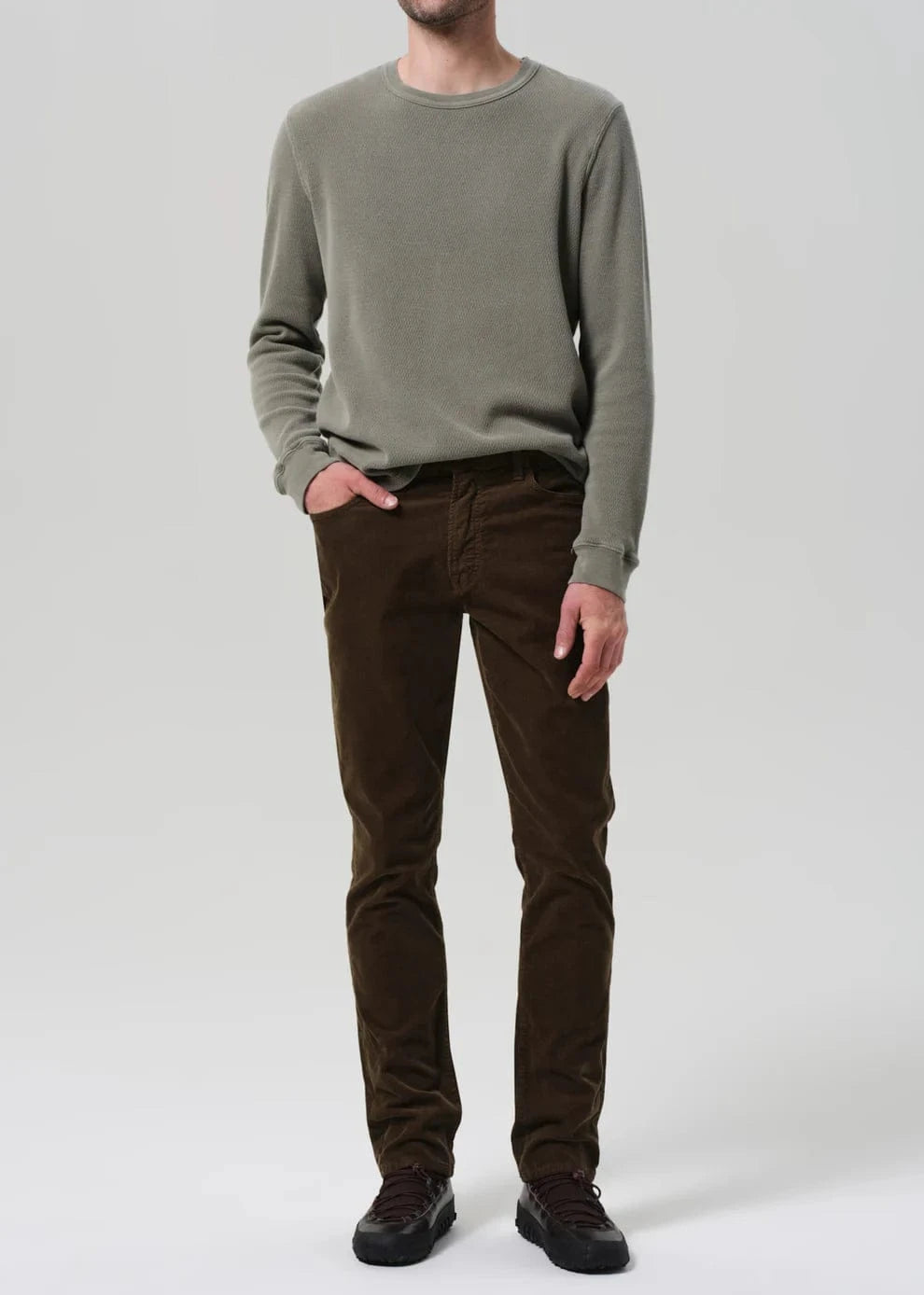 Citizens Of Humanity 5-Pockets OLIVE / 31 Gage Slim Straight Stretch Corduroy