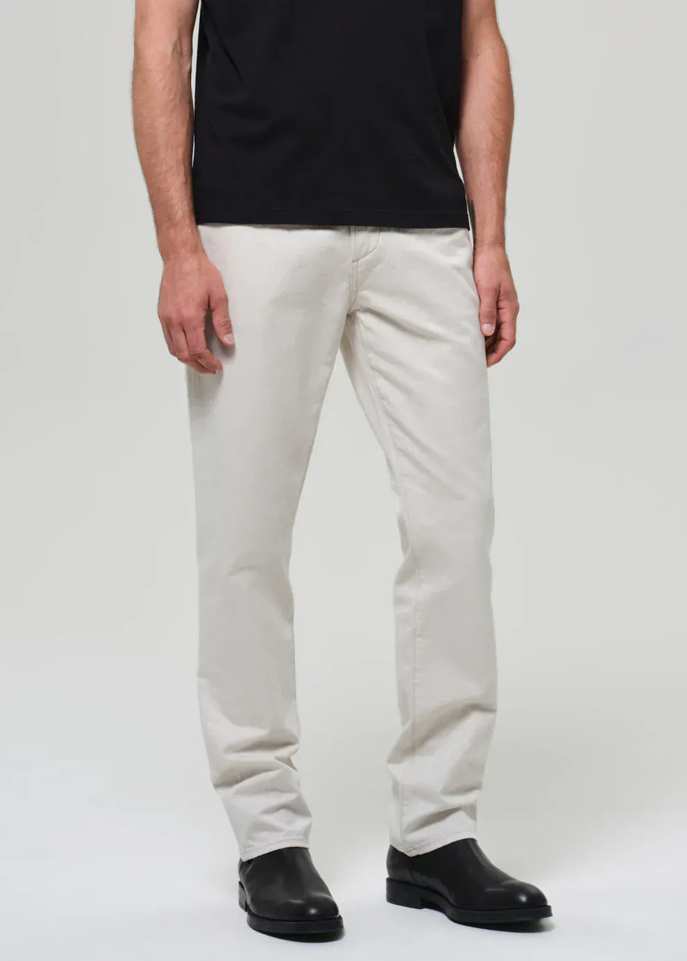 Citizens Of Humanity Denim Elijah Straight Comfort Stretch Linen in Natural