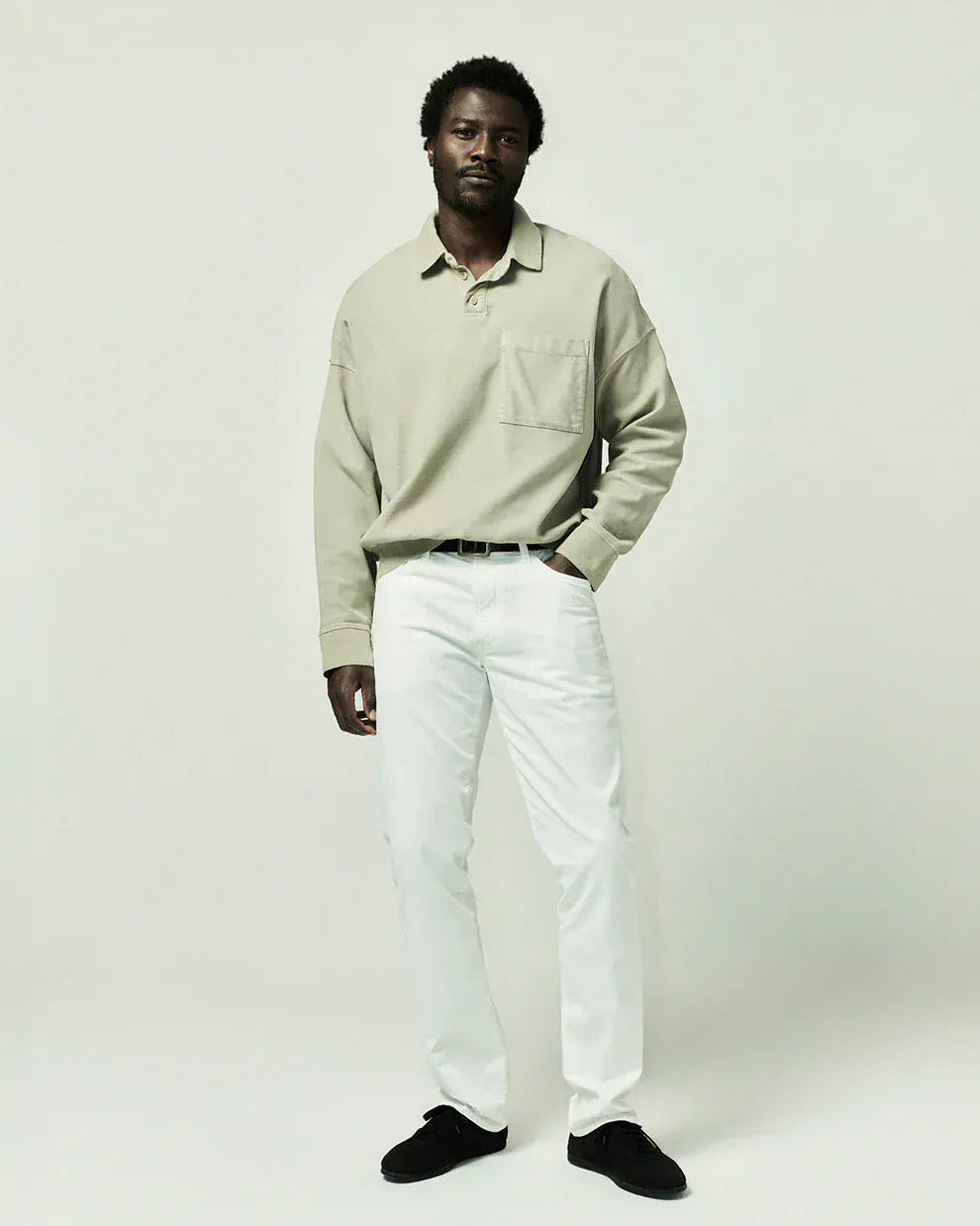 Citizens Of Humanity Denim Gage Slim Straight Cashmere Touch Sateen in Soft White
