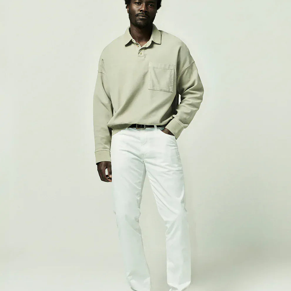 Citizens Of Humanity Denim Gage Slim Straight Cashmere Touch Sateen in Soft White
