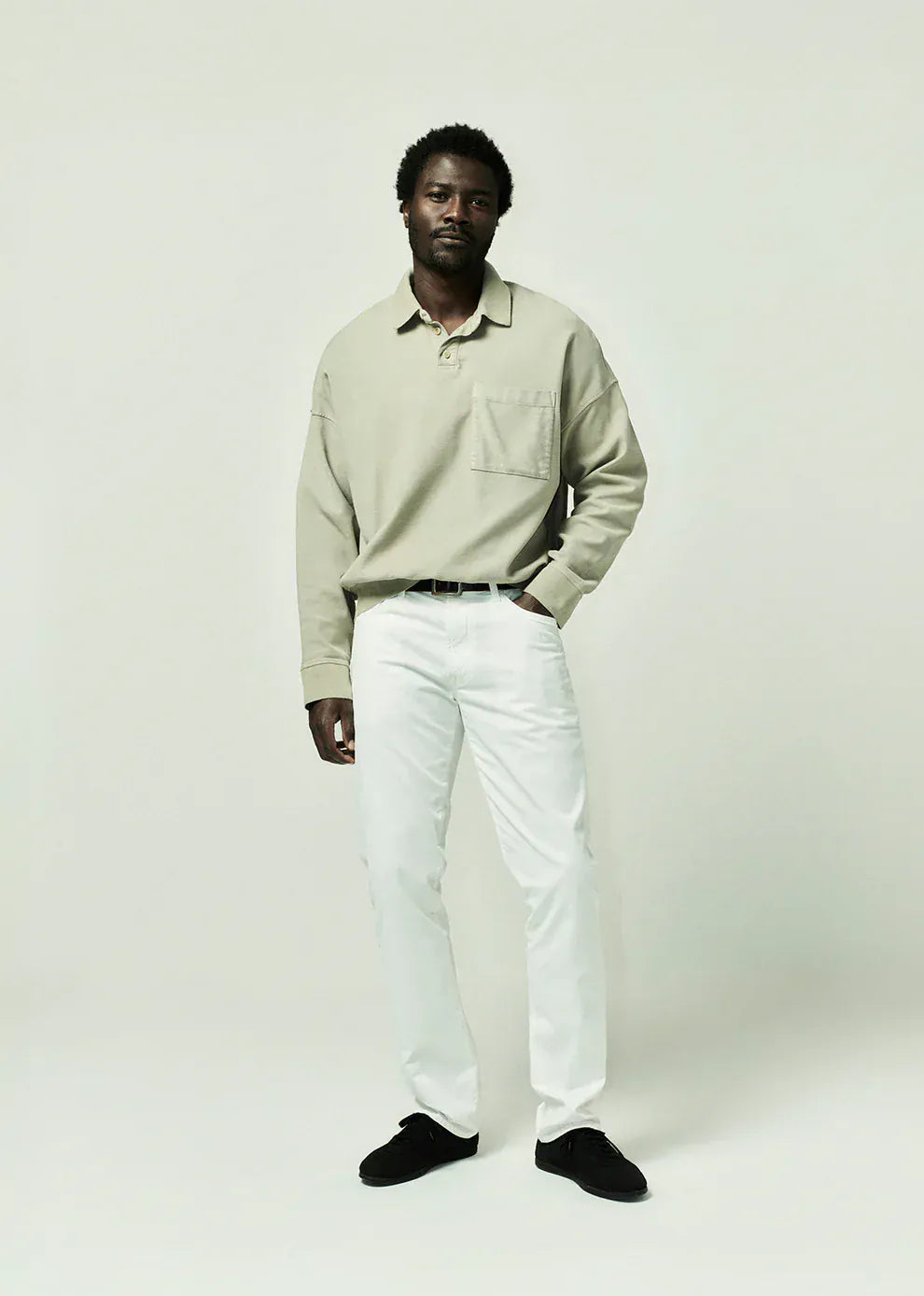 Citizens Of Humanity Denim Gage Slim Straight Cashmere Touch Sateen in Soft White
