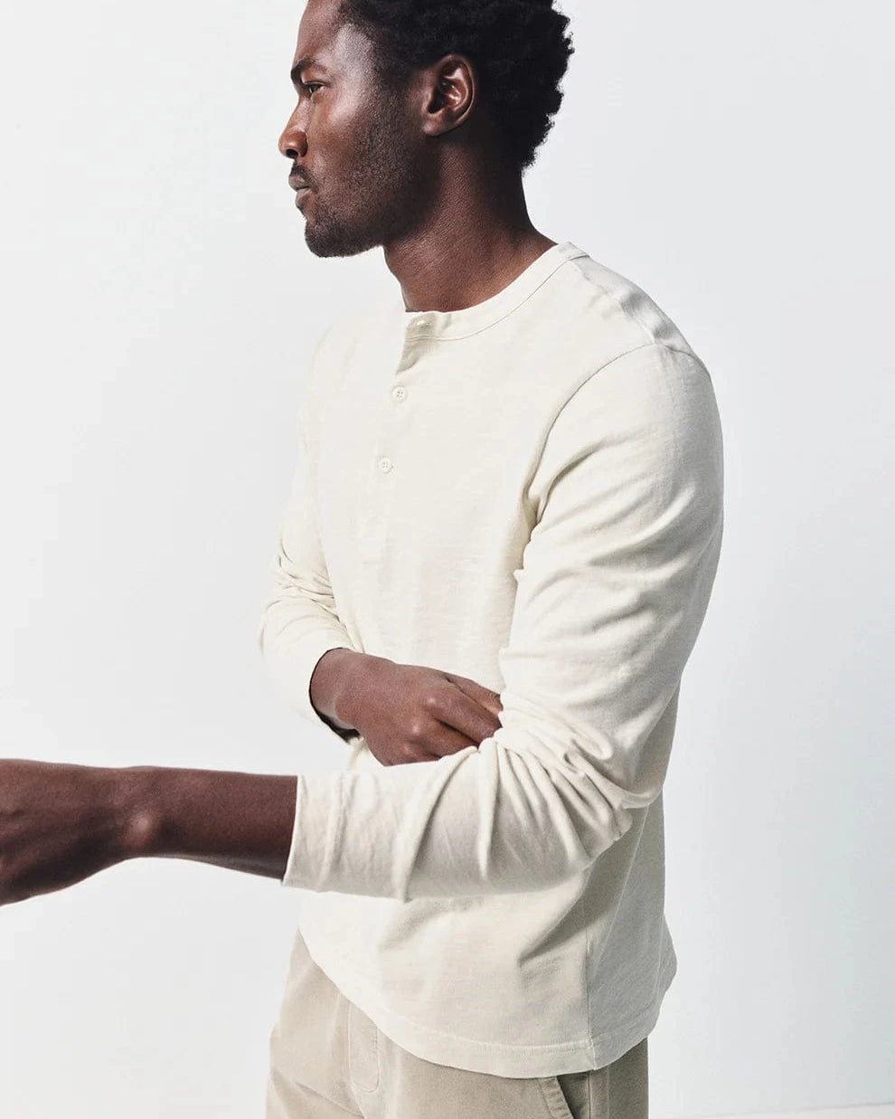 Citizens Of Humanity T-Shirts ECRU / M Three Button Henley