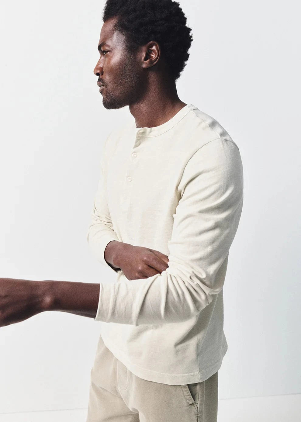 Citizens Of Humanity T-Shirts ECRU / M Three Button Henley