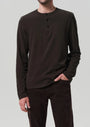 Citizens Of Humanity T-Shirts FORREST (DK GREEN) / M Three Button Henley