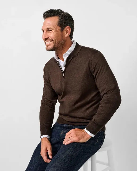 David Donahue 1/4 Zip The Skipper Quarter Zip