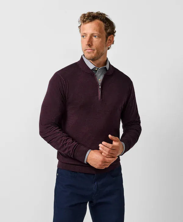 David Donahue 1/4 Zip The Skipper Quarter Zip