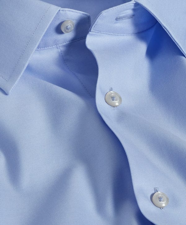 David Donahue Dress Shirts Super Fine Twill Dress Shirt in Sky