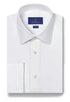 David Donahue Dress Shirts Trim White Performance Twill Formal Shirt