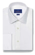 David Donahue Dress Shirts Trim White Performance Twill Formal Shirt
