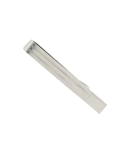 David Donahue Formal Accessories Multi Stripe Solid Tipped Silver Tie Bar
