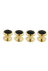 David Donahue Formal Accessories Onyx & Brass Shirt Studs - Gold