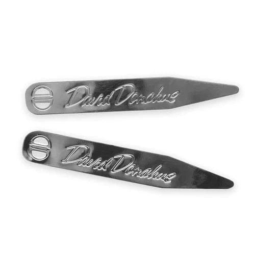 David Donahue Formal Accessories Silver Plated Collar Stays (9 Pair-3 Sizes)