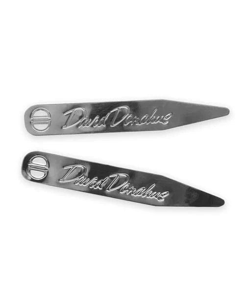 David Donahue Formal Accessories Silver Plated Collar Stays (9 Pair-3 Sizes)