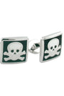 David Donahue Formal Accessories Skull & Crossbone Sterling Cufflinks