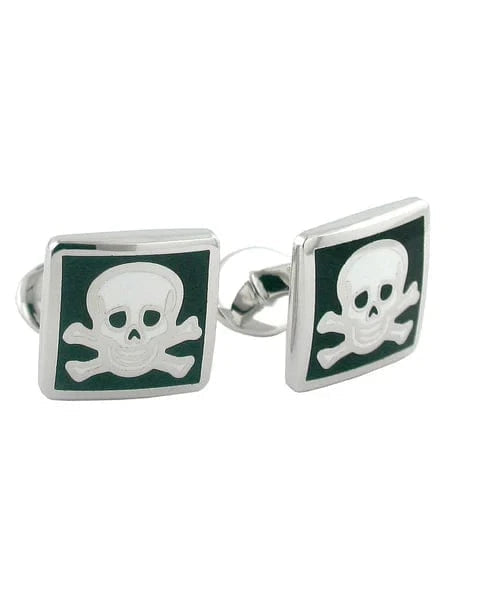 David Donahue Formal Accessories Skull & Crossbone Sterling Cufflinks