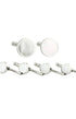 David Donahue Formal Accessories Sterling Silver Mother of Pearl Stud Set