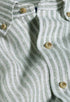 David Donahue Sport Shirts Sage Linen Stripe Sport Shirt