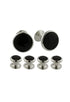 David Donahue Stud Sets Silver Onyx & Brass Stud Set