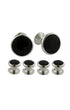 David Donahue Stud Sets Silver Onyx & Brass Stud Set