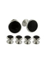 David Donahue Stud Sets Silver Onyx & Brass Stud Set
